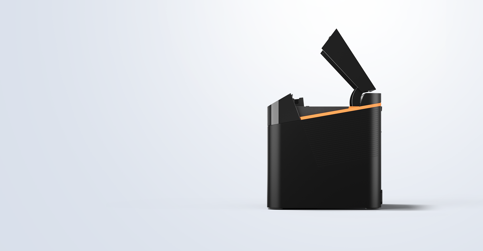 SUNMI 58mm thermal receipt printer with paper compartment open