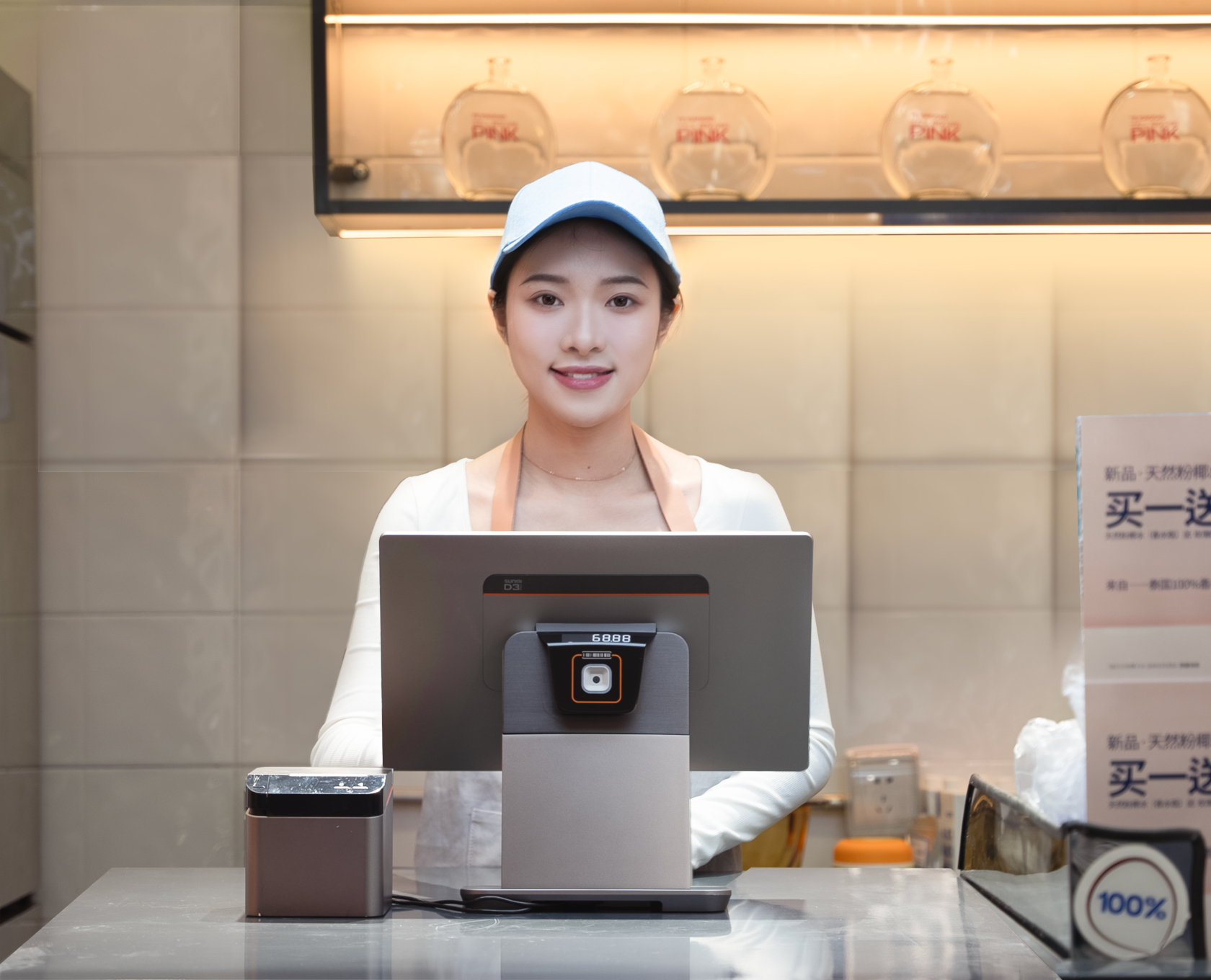 sunmi-d3-pro-kiosk-mode-beverage-shop-pos