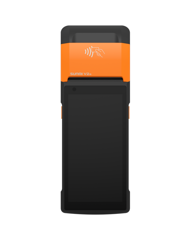 SUNMI V2s handheld POS for restaurants with built-in printer