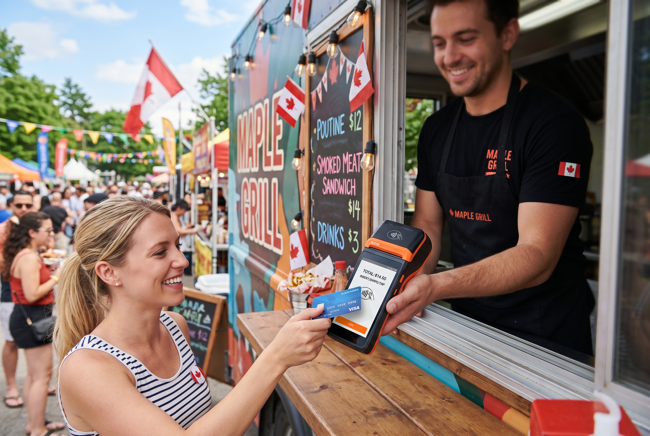 SUNMI POS for Canadian food trucks and pop-ups: mobile setup guide