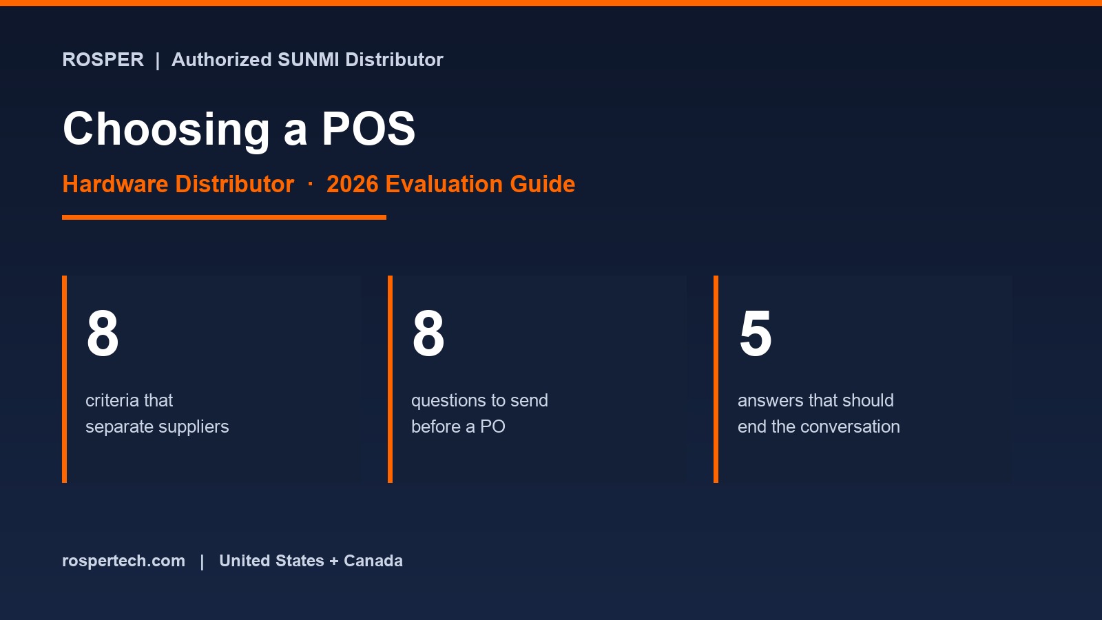 How to Choose a POS Hardware Distributor in North America: A 2026 Evaluation Guide